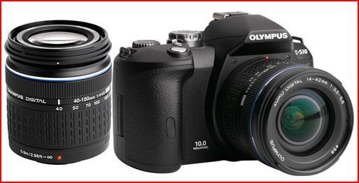 Olympus E-510 Double Zoom Kit ED 14-42mm f3.5:5.6 + ED 40-150mm f4.0-5.6 D-SLR Kamera