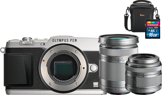 Olympus PEN E-P5 Çift Lens Kiti + Hediyeler