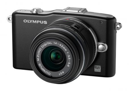 Olympus PEN E-PM1 14-42 Kit + FL-LM1 flaş (Siyah)