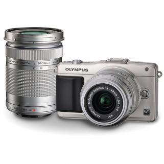 Olympus PEN Mini E-PM2 Double Zoom Kit (Gümüş)