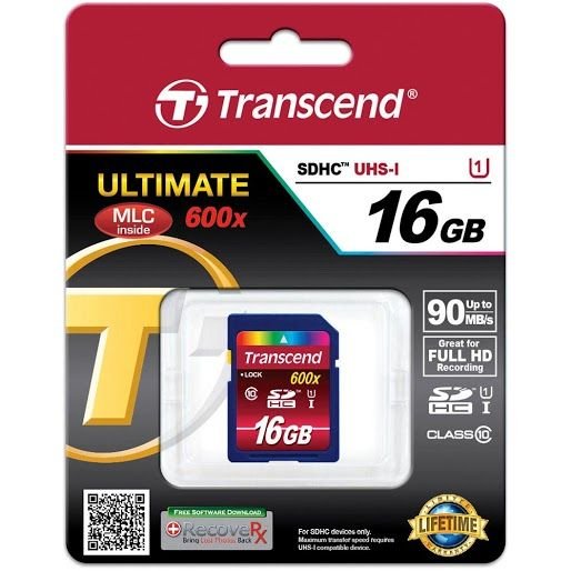 Transcend 16GB SDHC Class10 UHS-I 600X Hafıza Kartı