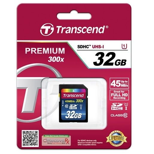 Transcend 32GB SDHC UHS-I 300x Class10 Hafıza Kartı